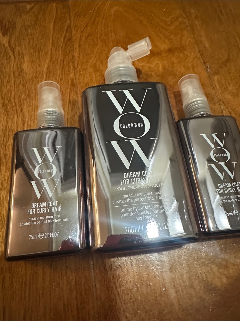 Color Wow Dream Coat for Curly Hair - Silver Lot. 2 travel size & 1 full size